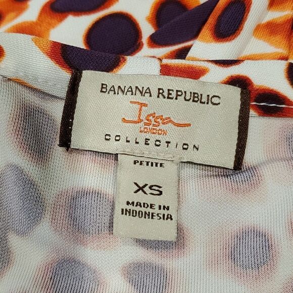Banana Republic Issa Multicolor Leopard Print Wrap Dress Stretchy Career Sz XSP - Picture 8 of 11